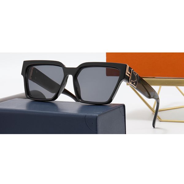 

MILLIONAIRE Sunglasses for Men and Womens Summer Style Anti-Ultraviolet Retro Plate Metal Square Full Frame Black Fashion Glasses for Women Eyeglasses Random Box