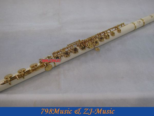 

concert rare material flute-gold plated keys-b foot-open hole-split-e offset-g