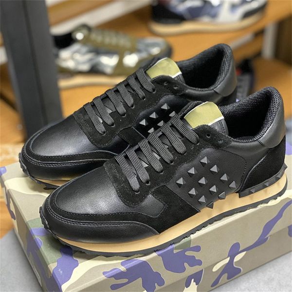 

luxury designer men's casual shoes camo leather mesh stitching liudine sneaker light quality of the highest quality all sizes 35, Black