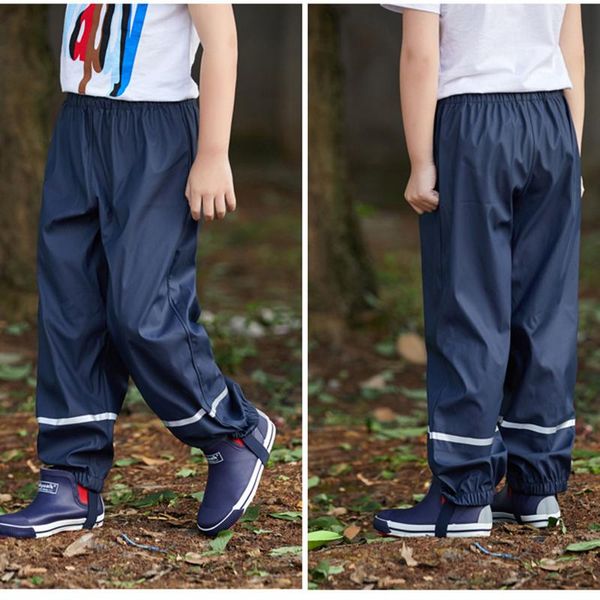 Pantaloni Primavera Ragazze e ragazzi Pantaloni impermeabili Abbigliamento per bambini Pantaloni da esterno traspiranti antivento in pelle PU per bambini