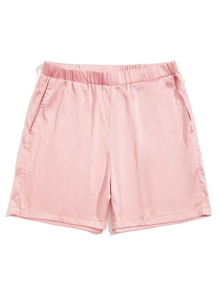 

men solid satin lounge shorts q7rz#, Black;brown