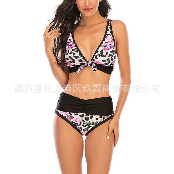 

2021 split swimsuit printed bikini
