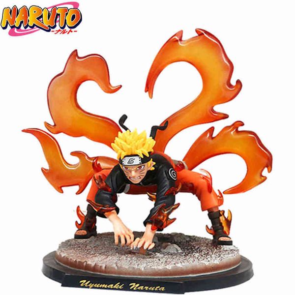 

naruto pvc action figure kyuubi statue anime naruto shippuden uzumaki naruto kurama collectible model toy figurine 200mm g220420
