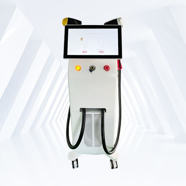 

2 handle 3 wavelengths diode laser hair removal machine accectable factory directly sales price oem&odm service available, Black