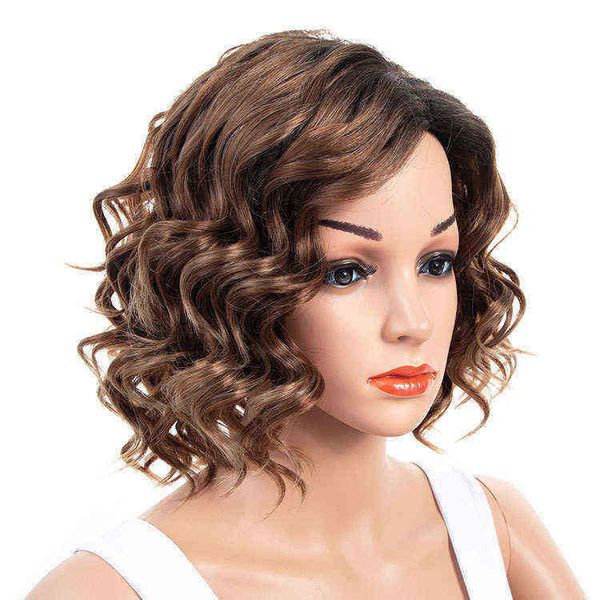 

nxy wigs fashion fluffy big song small volume short headgear 220610, Black