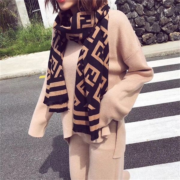

72% off 2022 autumn and winter new scarves cashmere scarf dongdamen double-sided warm shawl cashmere blended, Blue;gray