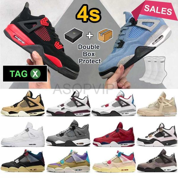 

2022 sail 4 4s mens basketball shoes sneakers rebellionaire heritage university blue fire red oreo bred black cat dark mocha white cement o2