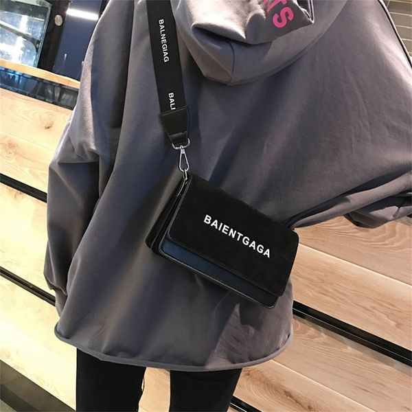 

small black women's large capacity spring festival versatile broadband messenger simple single shoulder design purses online