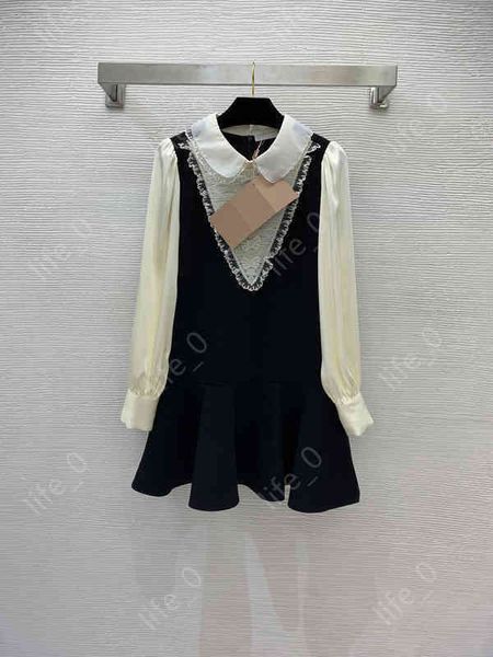 

fashion women designer dress bow brooch decorative button placket embroidered slim a-type dresses plus size women clothing luxury dress high, Black;gray