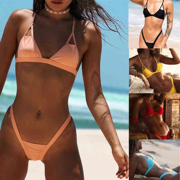 

bikini solid pengxiang color nylon hollow soft bag swimsuit split 1018, White;black