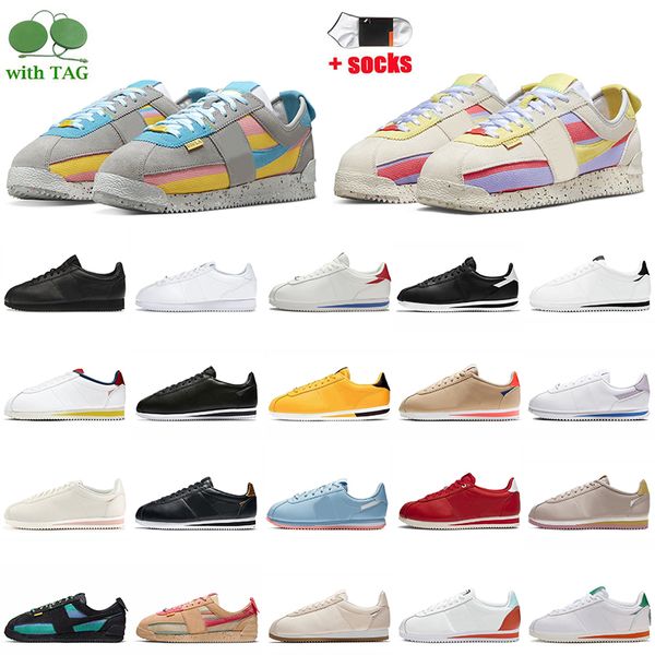 

union la x cortez smoke grey lemon frost running shoes 2022 sesame blue purple basic sl cherry premium black white jogging sport trainers ru, White;red