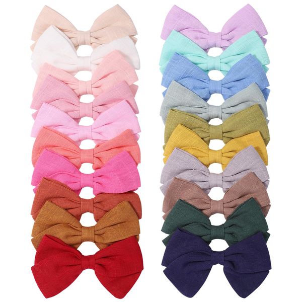 Arco di colore della caramella da 3,3 pollici con fermaglio per capelli per forcina per capelli Nuovo Bowknot fatto a mano con clip Copricapo Accessori per capelli per bambini