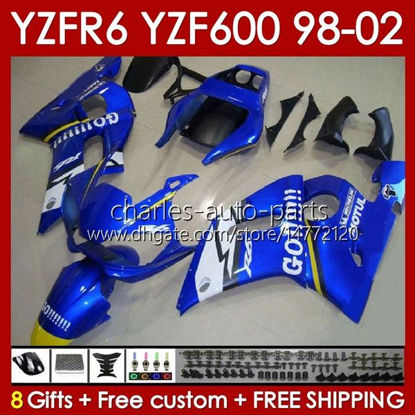 Набор для тел для Yamaha YZF R6 R 6 YZF600 600CC 98-02 Bodywork 145NO.54 YZF 600 куб.