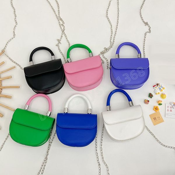 

kids leather purses and handbags cute pu leather girls mini crossbody bag baby coin pouch tote toddler wallet gift, Black