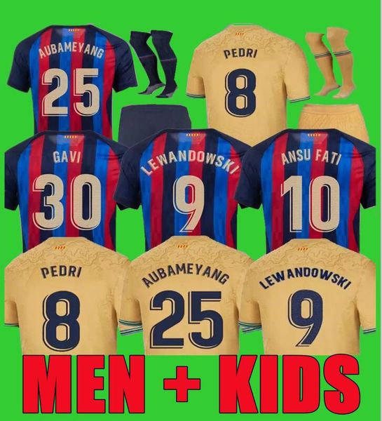 

2022 barcelona soccer jersey camisetas de football raphinha kessie pedri lewandowski ferran 22 23 ansu fati 2022 2023 f. de jong dest kit sh, Black;yellow