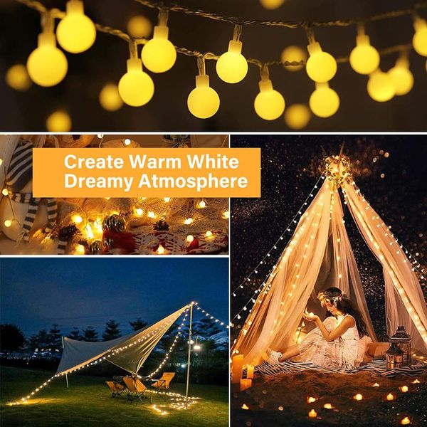 Saiten LED String Fairy Lights Outdoor Camping Garten Hochzeit Girlande Weihnachtsdekoration Lampe 3M 6M 10M Batterie USB PoweredLED