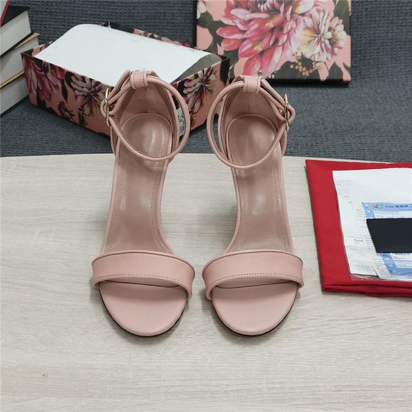 

womens stiletto heels sandals gold buckle dress shoes multi-color choice shallow lace leather sandals size 34-43, Black