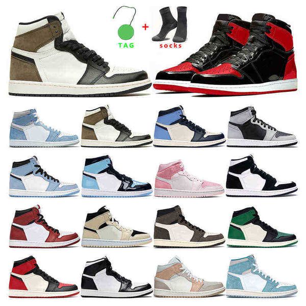 

mens basketball shoes 1s womens hyper royal shadow 2.0 university blue bred patent dark barely ge green men trainer sport sneakers, Black
