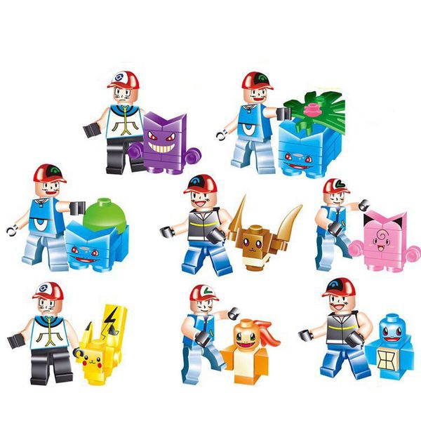 

pokermon building blocks minifigs pocket monster mini action figure toy