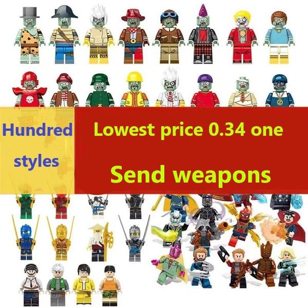 Minifig Toy Piccole particelle Building Block Toys Phantom Ninja Doll Chicken Eating Police Style Coppia Regali di nozze