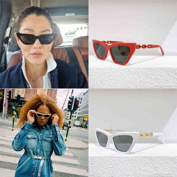

2022 fashionoff new fashion trend white narrow frame kitten's eye sunglasses same sunglasses owri021f wholesale promotion, White;black