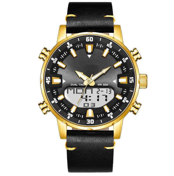 

huiya06 watch multicolor quartz electronic synchronized movement sapphire glass mirror mens watch, Slivery;brown