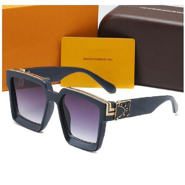

luxury millionaires sunglasses men's and women's plate full frame selling famous brand sunglasses, White;black