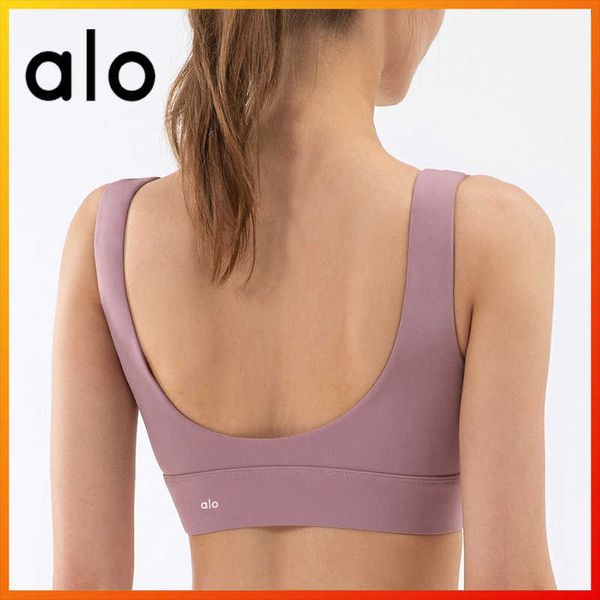 

alo yoga 2022 summer women's sports bra four-color diamond neckline underwear fitness exercise yoga running tube ds63