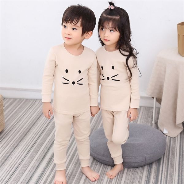 Bambino delle ragazze dei ragazzi vestiti per bambini pigiama di cotone Set adolescenti indumenti da notte indumenti da letto per bambini 2 pezzi pigiami per bambini 6 8 10 12 anni 220426