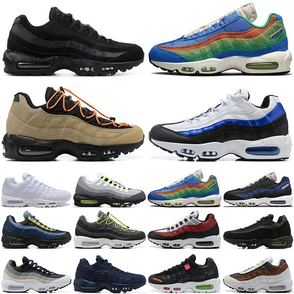 

95 mens running shoes 95s triple black running club neon bordeaux worldwide white throwback future panache men trainers sports sneakers
