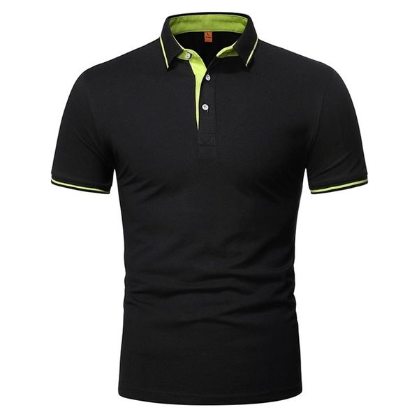 

summer men polo shirts casual business social short sleeve mens shirts stand collar comfortable polo shirt men 220617, White;black