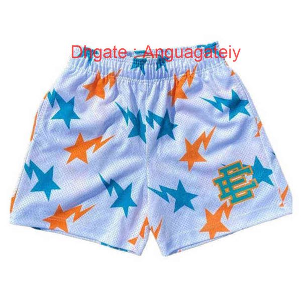 

summer men's fashion luxury shorts eric emanuel short ee basic new york city skyline designers casual fitness gym workout mesh breathab, White;black