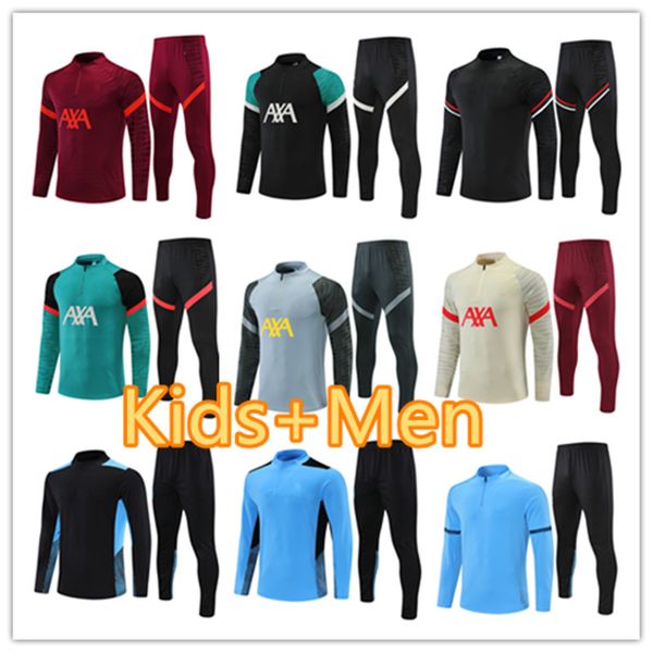 

men's children's football jersey soccer training jersey sportswear set, Black