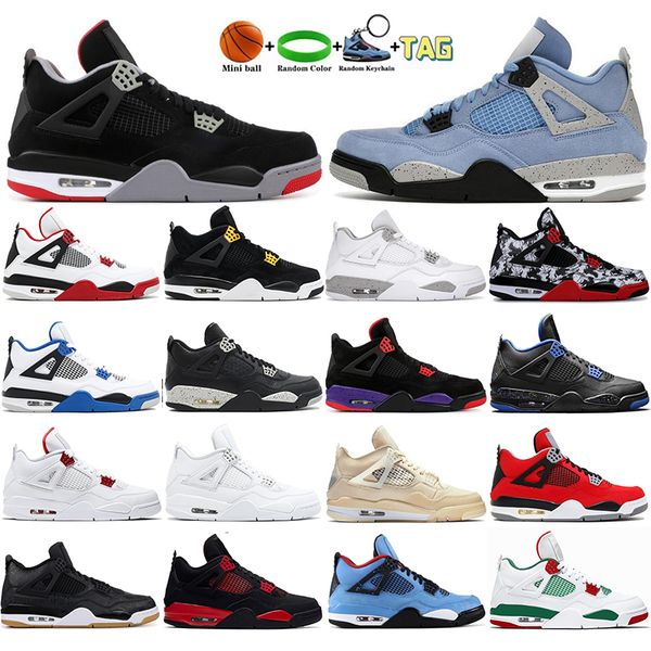 

2022 jumpman 4 og 4s sail oreo shimmer mens basketball shoes university blue red thunder the wild things zen master black taupe haze men wom, White;red