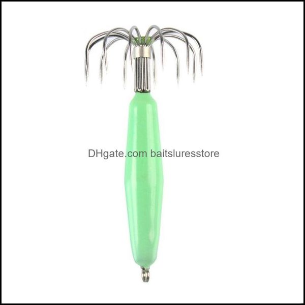 

fishing hooks sports outdoors squid stainless steel luminous tackle lures jigs hook 12 pin umbrella ocs fishhook accessories drop deli