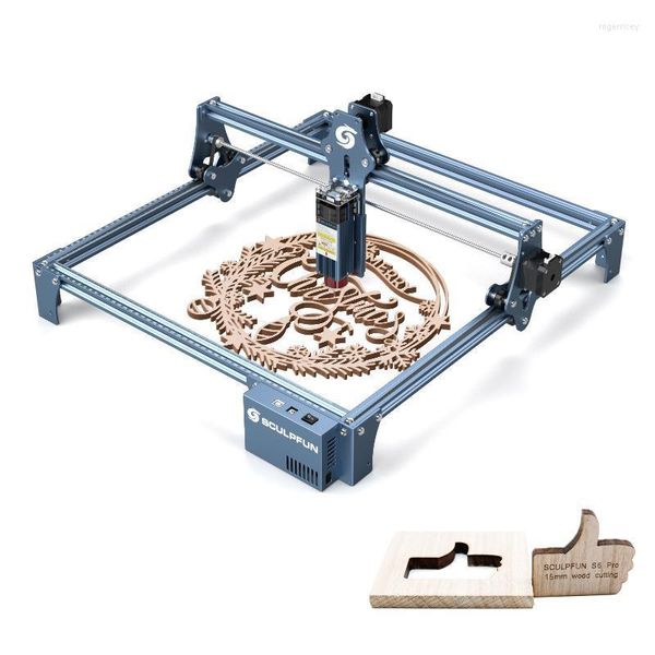 Impressoras Sculpfun S9 Máquina de gravura a laser Ultra-Faming Shaping Technology Gravador de acrílico Corte 410x420mm ROGE22