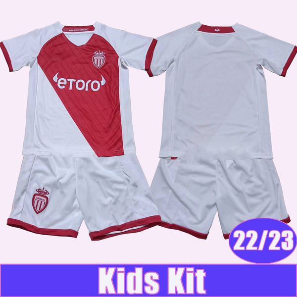 

22 23 as monaco fofana ben yedder kids kit soccer jerseys fabregas gelson. m boadu c. henrique golovin volland home away football shirt, Black
