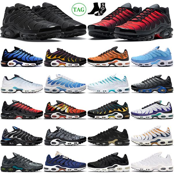 

fashion plus tn running shoes mens trainers triple black hyper jade university blue oreo wild prints sky psychic grape tns men women outdoor