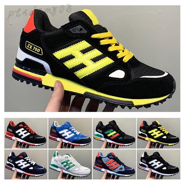 

2021 zx750 running shoes sneakers zx 750 mens womens white red blue breathable athletic outdoor sports jogging walking size 36-45 223b, Red;white