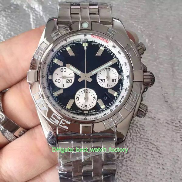 

selling watches 8 style 44mm chronograph 44 series polished stainless steel eta 7750 movement automatic mens watch men's wristwatches, Slivery;brown