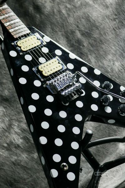 

no brand custom order randy rhoads polka dot flying v #gg5rx electric guitar