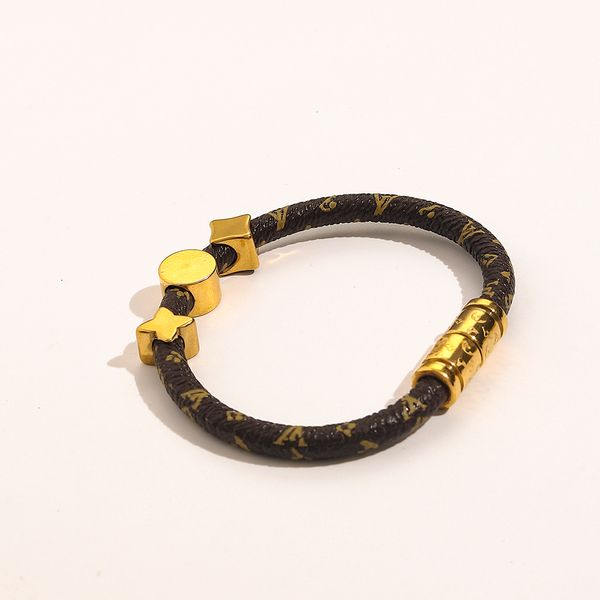 Braccialetti di nuovo stile Donne Bragle Designer Lettera Gioielli Fuce in pelle in pelle Oro Bracciale in acciaio inossidabile Bracciale per donne Accessori per matrimoni ZG1203