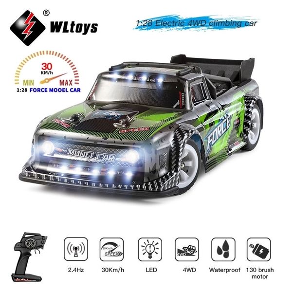 Wltoys 1:28 284131 K989 30 км/ч 2,4 г гоночного мини -автомобиля 4WD Электрические высокоскоростные дистанционные игрушки с дистанционным управлением для детей подарки 220429