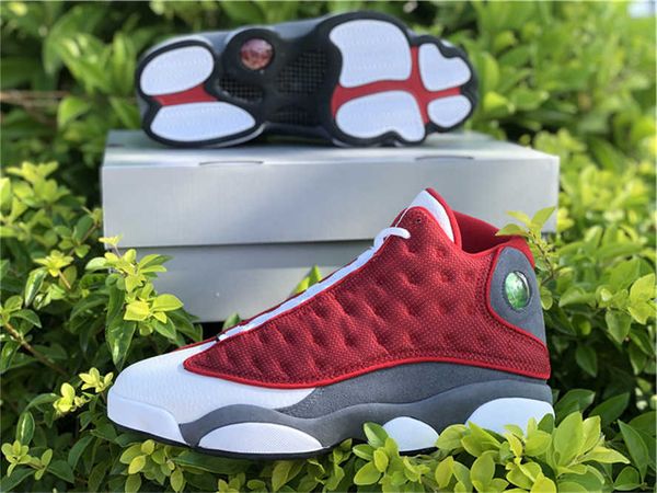 

shoes authentic 13 red flint gym red/flint grey-white-black men women sports sneakers original