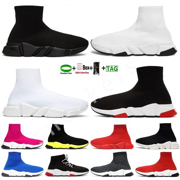 

fashion paris designer socks speed casual shoes platform mens runner black white sock shoe master womens sneakers classic speeds trainer sne