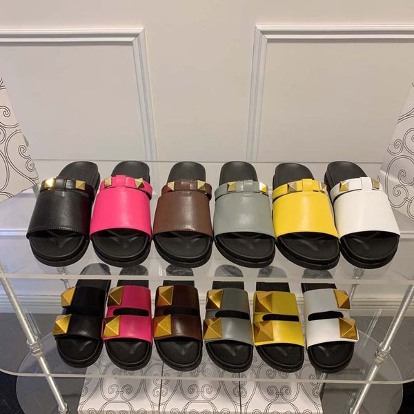 

new rubber slides sandals floral brocade women men slipper flat bottoms flip flops womens fashion striped beach slippers, Black