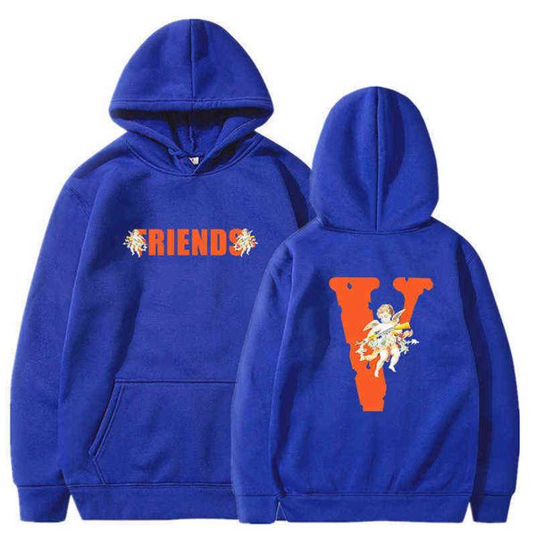 

spring and autumn leisure fashion vlones friends angel sweater loose hoodie men's women'su6uf, Black