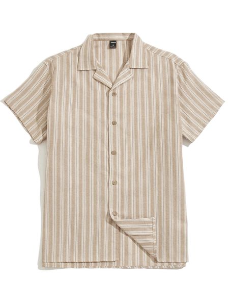 

men striped pattern shirt w7mr#, White;black