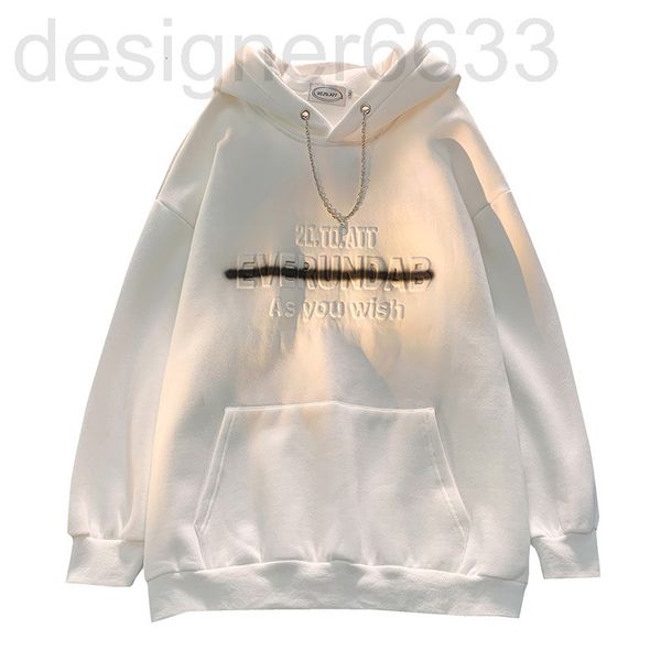 

women's hoodies & sweatshirts designer embossed fashion hooded sweater for men and women couple plush jacket loose trend casual shirt a, Black