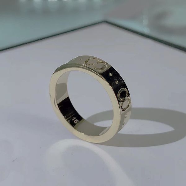 

style men lady women titanium steel engraved letter pattern lovers narrow ring size us5us12, Silver